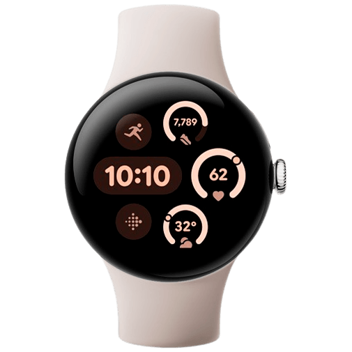 Google Pixel Watch 3 41mm Zilver (Beige Band)