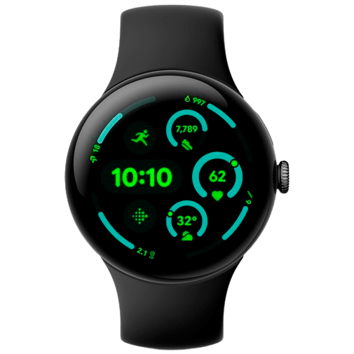 Google Pixel Watch 3 45mm Zwart (Zwarte Band)