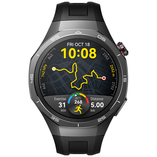 Huawei Watch GT 5 Pro 46mm Zwart (Zwarte Rubberen Band)