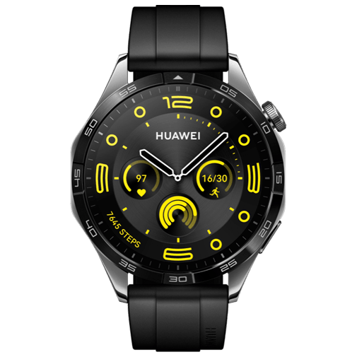 Huawei Watch GT 4 46mm Zwart (Zwarte Siliconenband)
