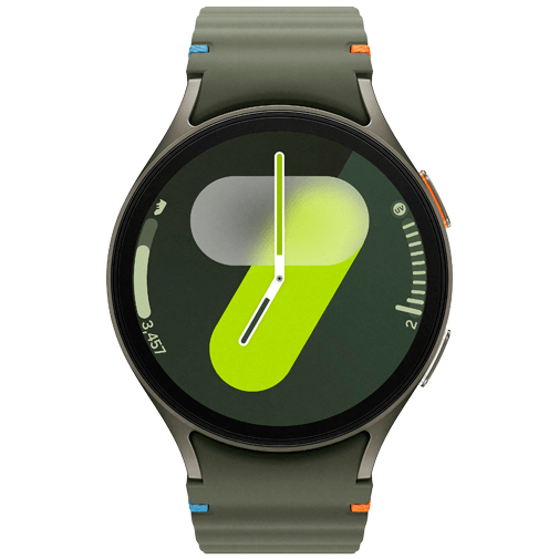 Samsung Galaxy Watch 7 44mm Groen (Groene Rubberen Band)