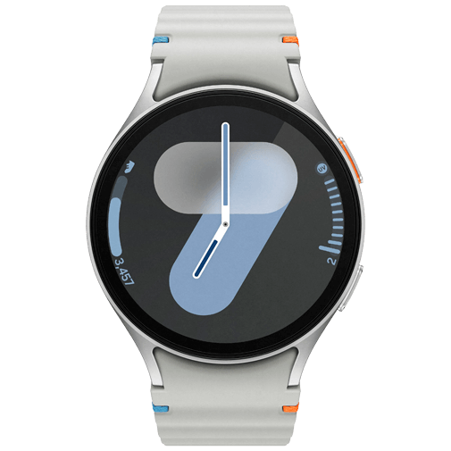 Samsung Galaxy Watch 7 44mm Zilver (Zilveren Rubberen Band)